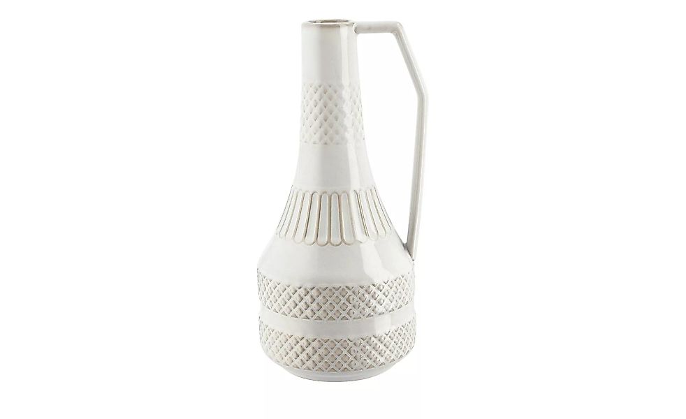 Vase - weiß - Steinzeug - 30 cm - Dekoration > Vasen - Möbel Kraft günstig online kaufen