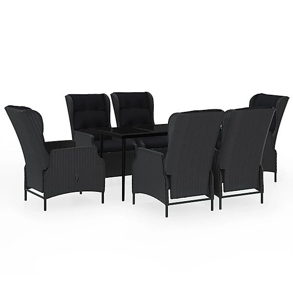 vidaXL 7-Tlg Garten-Essgruppe Dunkelgrau 3099658 günstig online kaufen