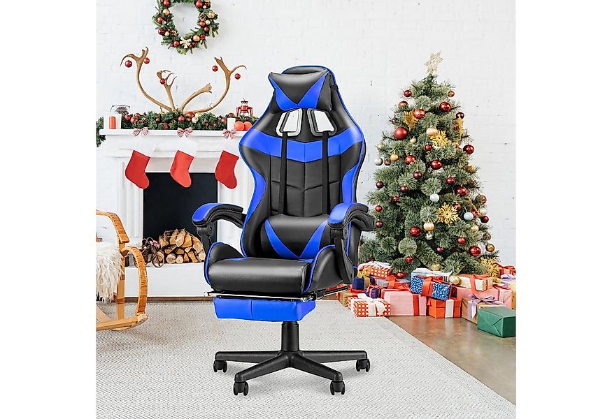 Ferghana Gaming-Stuhl Gaming Sessel mit Fußstütze,Kopfstütze,MassageLendenk günstig online kaufen