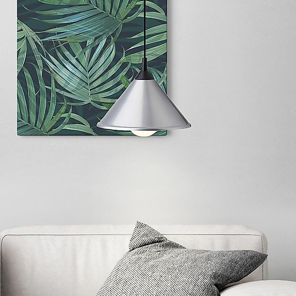 Pendelleuchte Bistro in Silber E27 günstig online kaufen