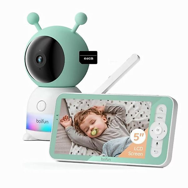 Boifun Babyphone Babyphone mit Kamera 2K/3MP 5 Zoll WLAN Video Babyfon mit günstig online kaufen