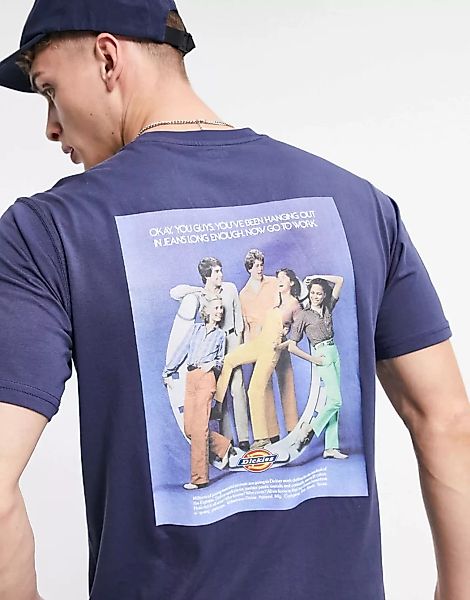 Dickies – Bigfork – T-Shirt in Marineblau mit Rückenprint günstig online kaufen