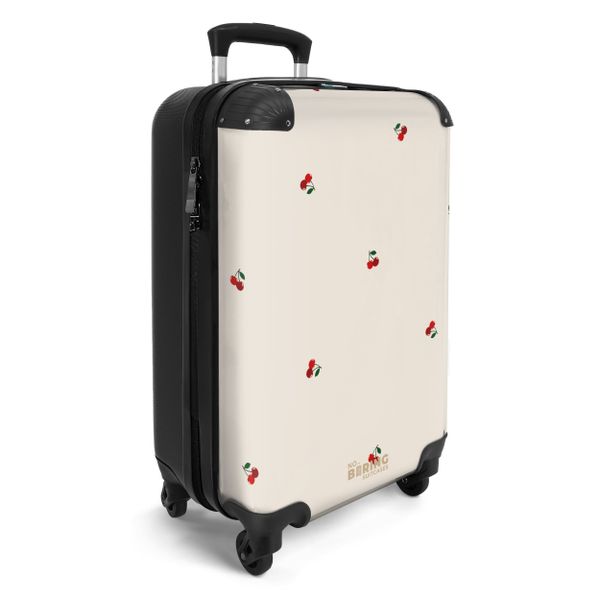 NoBoringSuitcases.com© Hartschalen-Trolley Beigefarbener Hintergrund mit Mu günstig online kaufen