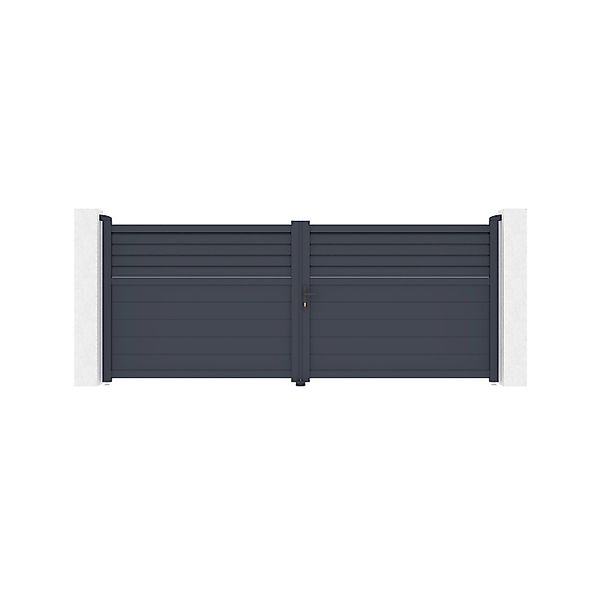 Casanoov Flügeltor 3 5 M Carpatia H 140 Cm Aluminium & 2 Eifel Pfosten 15 X günstig online kaufen