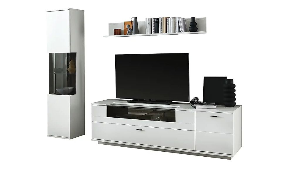 uno Wohnkombination  Sarbonne ¦ grau ¦ Maße (cm): B: 240 H: 199 T: 50.0 Kom günstig online kaufen