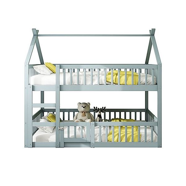 REDOM Etagenbett Jugendbett, Kinderbett mit Treppe, Loft Design (Etagenbett günstig online kaufen