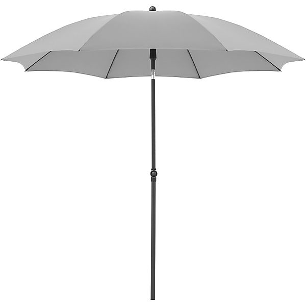 Doppler Marktschirm Active Green Edition Ø 208 cm Hellgrau mit Handöffner günstig online kaufen