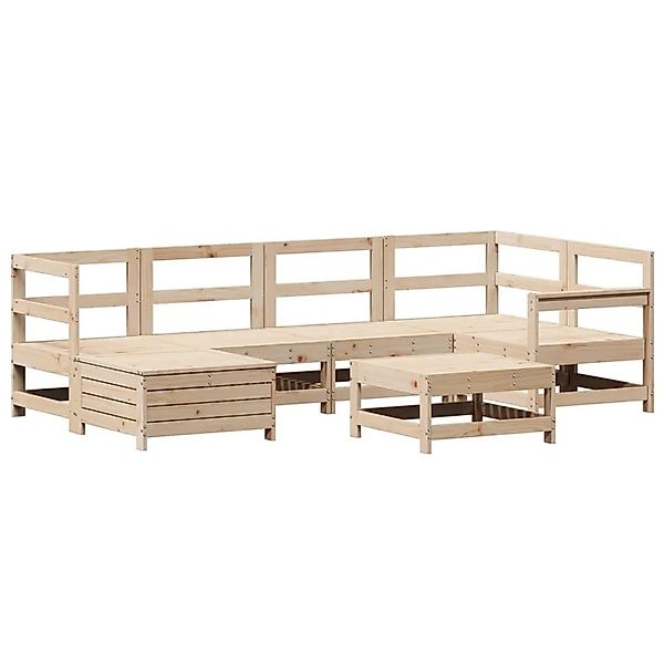 vidaXL 7-Tlg Garten-Sofagarnitur Massivholz Kiefer 3250948 günstig online kaufen