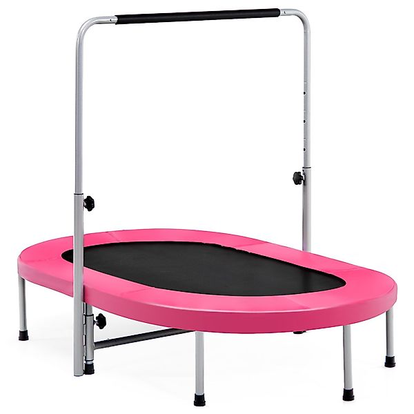 COSTWAY Kindertrampolin Gartentrampolin, mit höhenverstellbarm Haltegriff günstig online kaufen