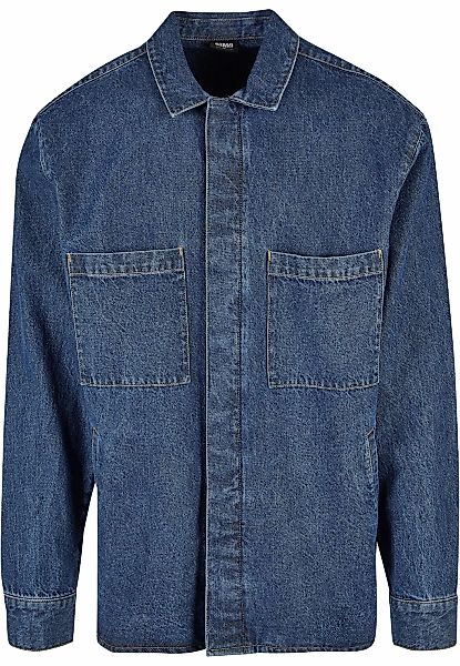 URBAN CLASSICS Langarmhemd "Urban Classics Herren Oversized Denim Pocket Sh günstig online kaufen