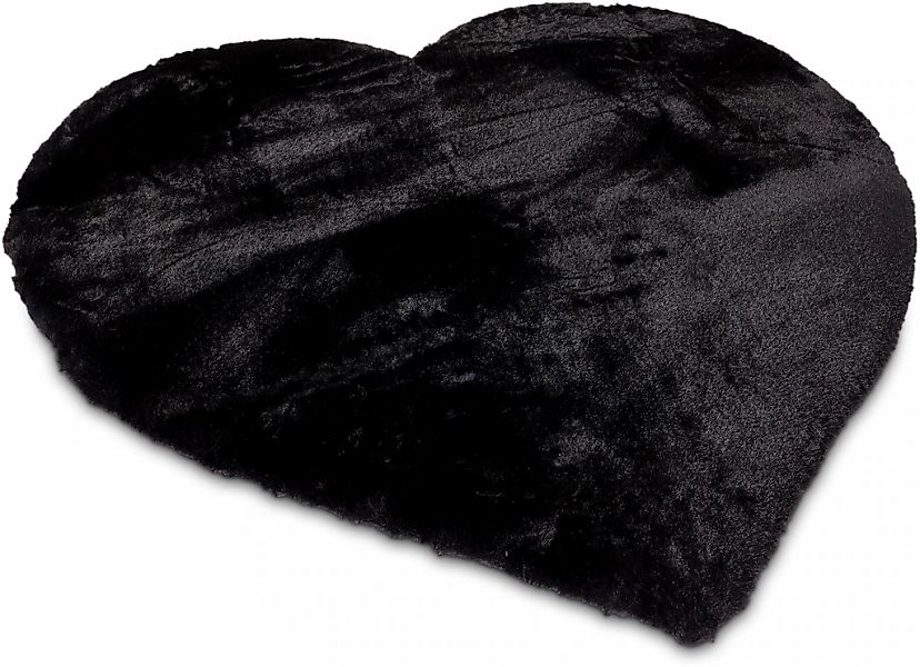 my home Fellteppich "Guidel" herzförmig 30 mm Höhe Kunstfell, Kuschelteppic günstig online kaufen