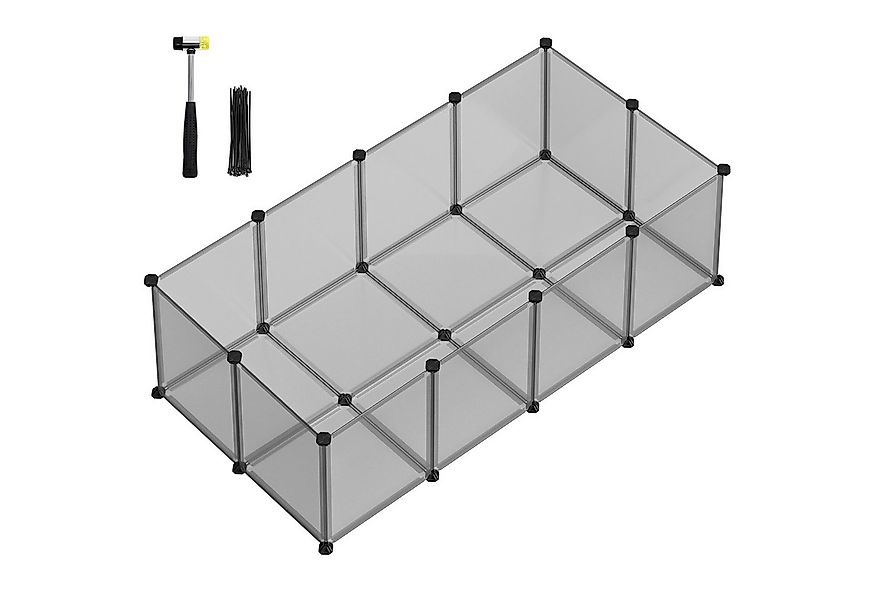 SONGMICS Kleintierkäfig, L-XXL, Freigehege, mit Bodenplatten, 20 Platten, D günstig online kaufen