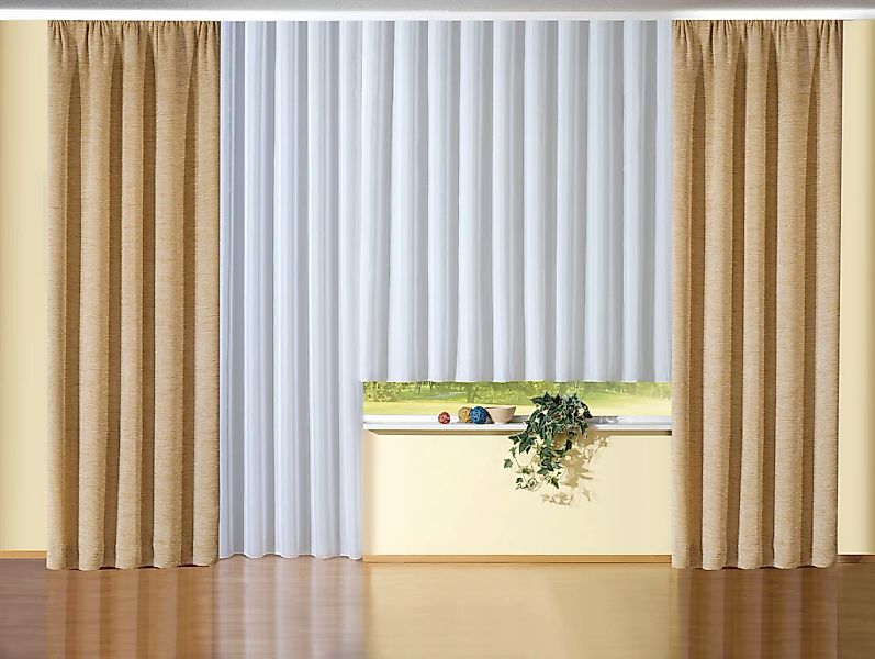 Wirth Vorhang "Warnow" Kräuselband 1 Stk. tlg. 270 g/m2 günstig online kaufen