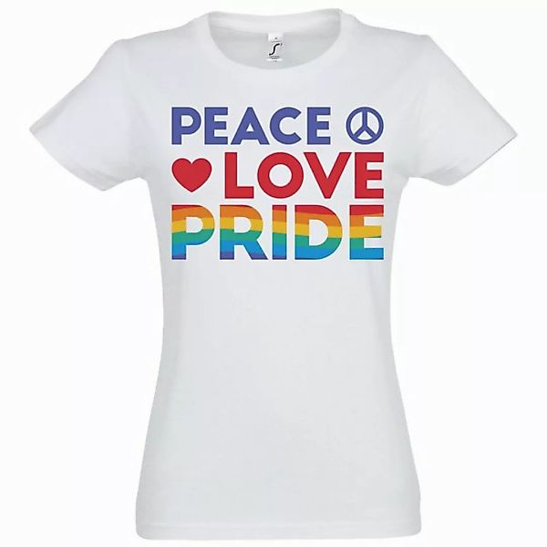 Youth Designz T-Shirt Peace Love Pride Damen T-Shirt mit modischem Frontpri günstig online kaufen