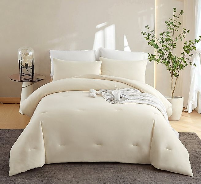 ibettertec Microfaserbettdecke Bettdecke 135x200 200x200 cm, Ganzjahresdeck günstig online kaufen