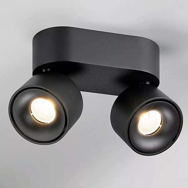 LED Deckenleuchte Bloc in Schwarz 2x 7,5W 1100lm günstig online kaufen