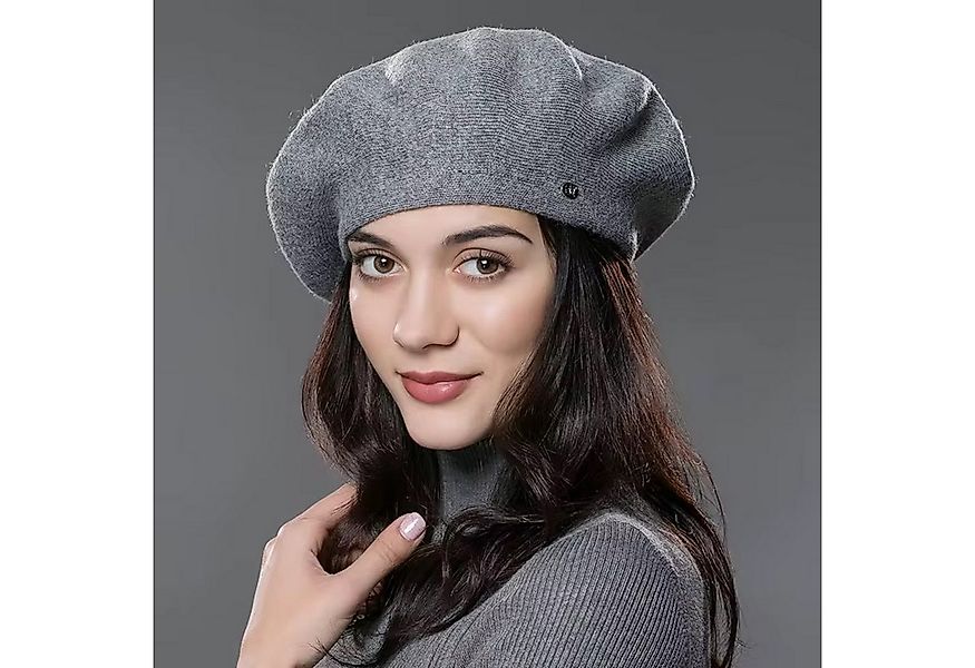 ROUGEMONT Baskenmütze Trendige Damen Mütze Kaschmir/ Wolle Baskenmütze Bord günstig online kaufen