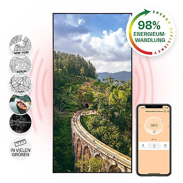 Klarstein Wonderwall Air Art Smart Infrarotheizung Wandinstallation App-Ste günstig online kaufen