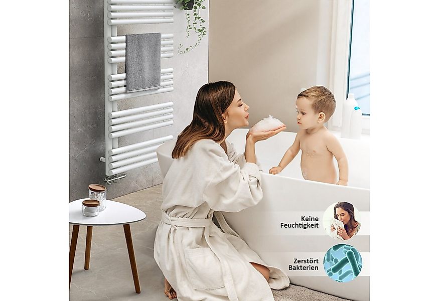 EMKE Badheizkörper Design, Rundrohr Handtuchheizkörper, seitenanschluss, Ha günstig online kaufen