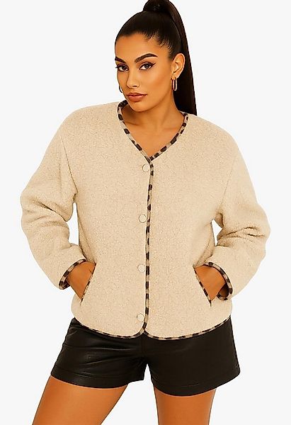 Worldclassca Fellimitatjacke Worldclassca Teddy Jacke Warm Kuschelig Leopar günstig online kaufen