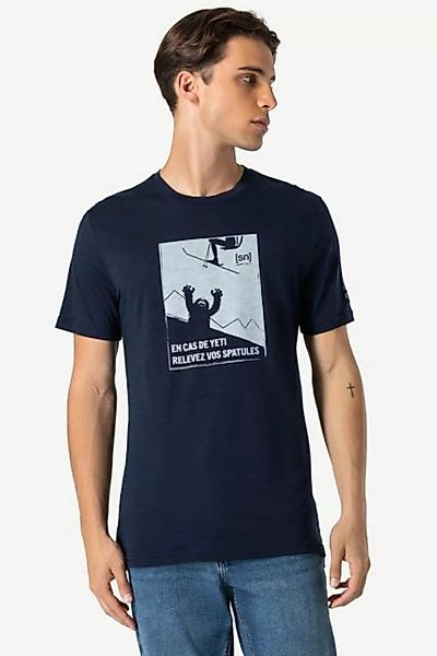 SUPER.NATURAL Print-Shirt Merino T-Shirt M YETI TEE funktioneller Merino-Ma günstig online kaufen