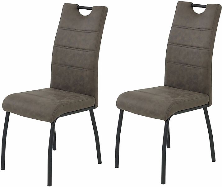 HELA 4-Fußstuhl "PETRA", (Set), 2 St., Vierfußstuhl; Vintage Optik; mit Gri günstig online kaufen