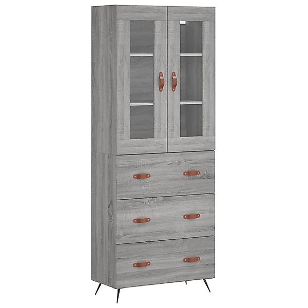 vidaXL Highboard Grau Sonoma 69,5x34x180 cm Holzwerkstoff 3198383 günstig online kaufen