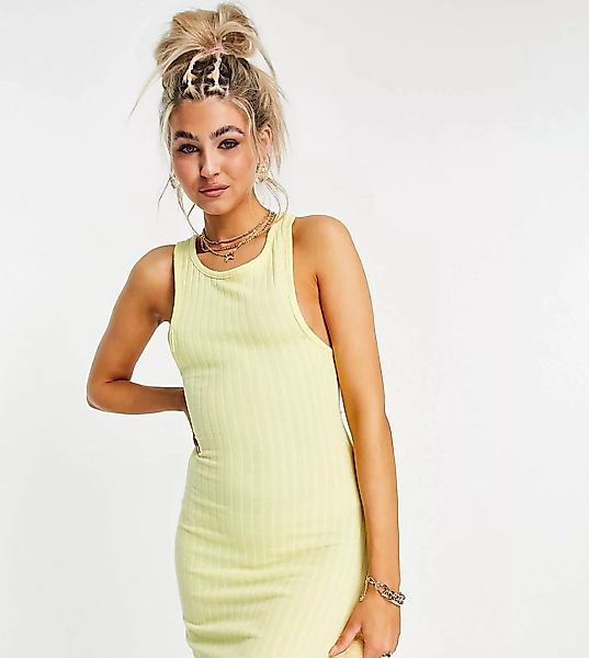 COLLUSION – Geripptes Kleid in Gelb günstig online kaufen