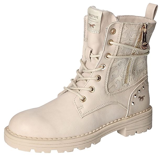 Mustang Shoes Winterboots, Blockabsatz, Winterstiefelette, Schnürboots, günstig online kaufen