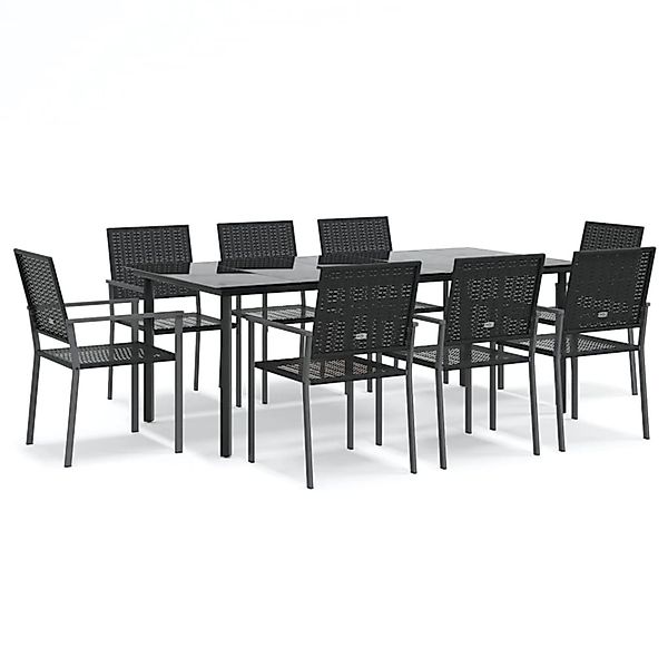vidaXL 9-Tlg Garten-Essgruppe Poly Rattan und Stahl 3187032 günstig online kaufen