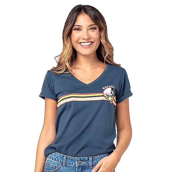 Rip Curl Surf Revival Ringer Kurzärmeliges T-shirt 2XS Navy günstig online kaufen