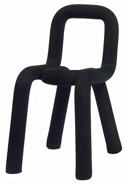 Gepolsterter Stuhl Bold textil schwarz - Moustache - Schwarz günstig online kaufen