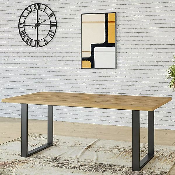 Esszimmer Tisch in Wotan Eiche Nb. HENDERSON-83, B/H/T ca. 200/76/100 cm günstig online kaufen