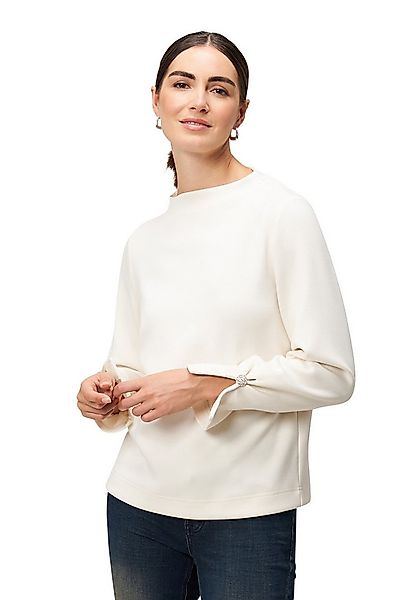 Zero Sweatshirt Damen mit Glitzerknopf Ziersteine günstig online kaufen