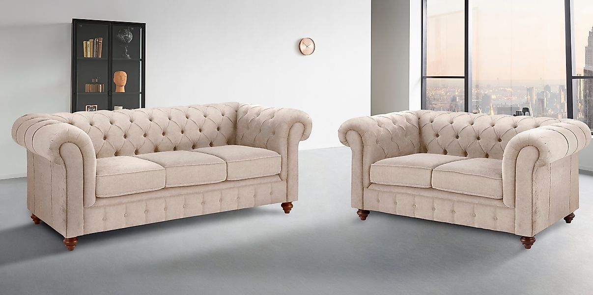 Home affaire Sitzgruppe Chesterfield, (2-tlg), hochwertige günstig online kaufen