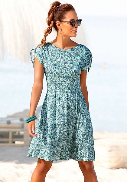Vivance Jerseykleid mit Blümchendruck, lockeres Sommerkleid, Strandkleid günstig online kaufen