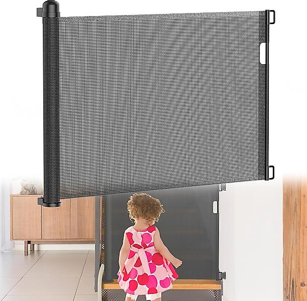 FIVMEN Treppenschutzgitter PVC Türschutzgitter Ausziehbar 0-300 cm, Weiß/Gr günstig online kaufen