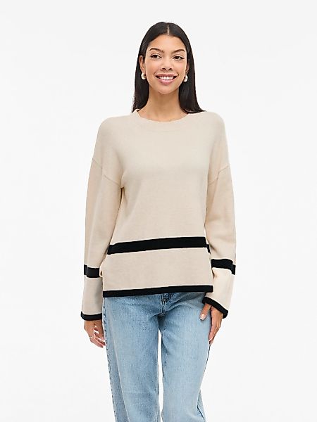 Vila Rundhalspullover "VIRIL O-NECK OVERSIZE L/S KNIT TOP- NOOS" Materialmi günstig online kaufen