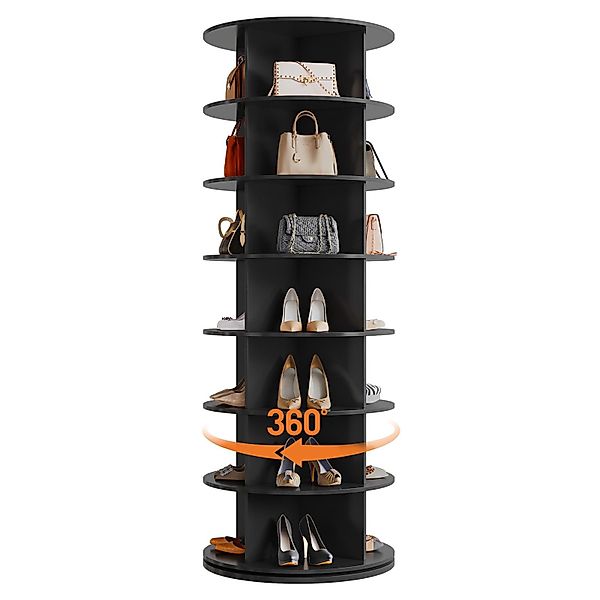 GarveeMore Schuhregal 7-stufiges drehbares Schuhregal,Rund 360° günstig online kaufen