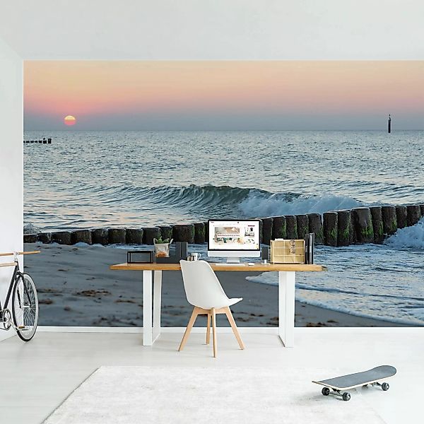 Fototapete Sonnenuntergang am Meer günstig online kaufen