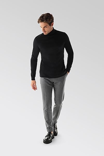 Rollkragenshirt aus Schweizer Baumwolljersey günstig online kaufen