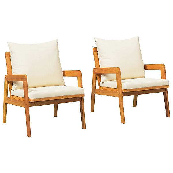 vidaXL Loungesofa Gartenstühle 2 Stk. 59,5x65x71,5 günstig online kaufen