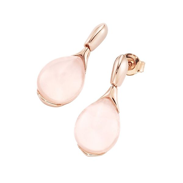 Smart Jewel Paar Ohrstecker Rosenquarz, Tropfen, Silber 925 günstig online kaufen