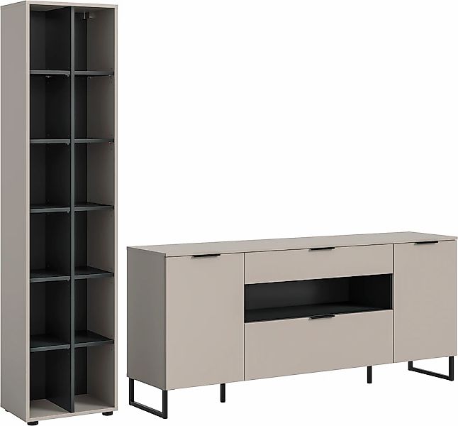INOSIGN Wohnwand "Adio, Wohnkombination 245 cm Breit", (Set, 2 St.), Adio, günstig online kaufen