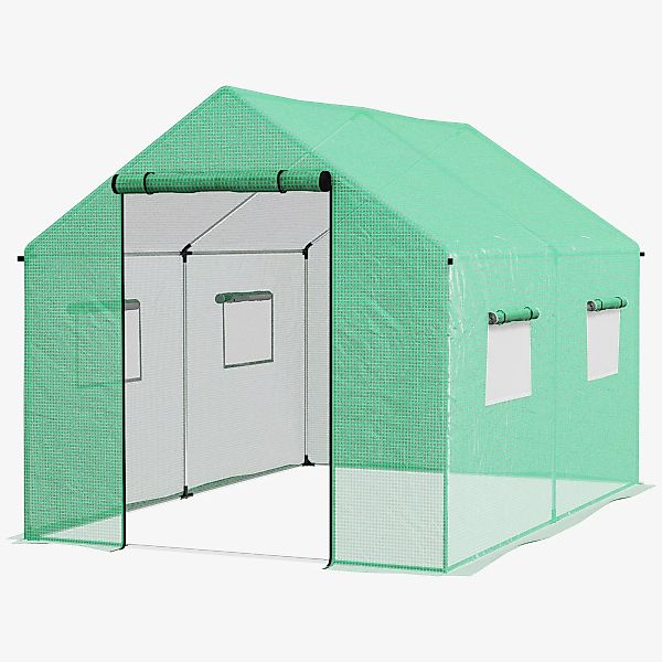 Outsunny Foliengewächshaus 2x3x2m winddicht mit Rollfenster & UV-Schutz, id günstig online kaufen