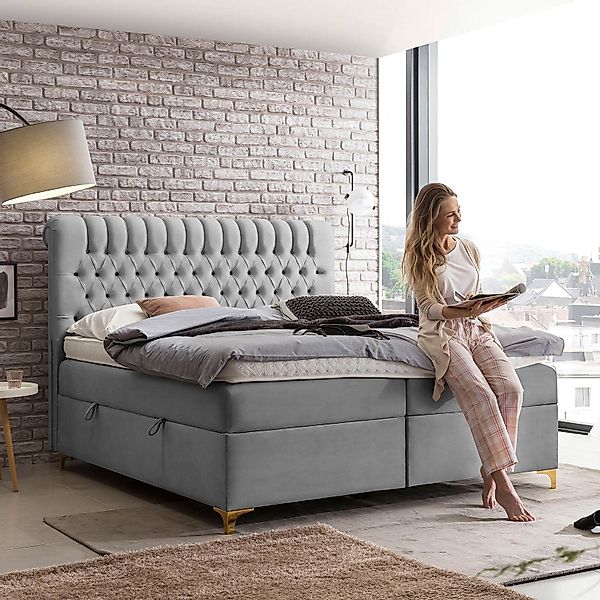 BettCo Stauraumbett Boxspringbett mit Bettkasten Chester günstig online kaufen