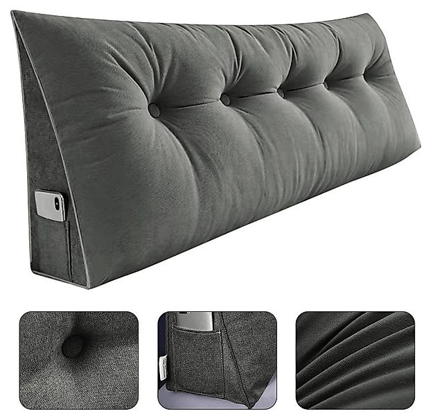 JEOBEST Rückenkissen Dreieckiges Lesekissen, Keilkissen mit Seitenfach, 1-t günstig online kaufen