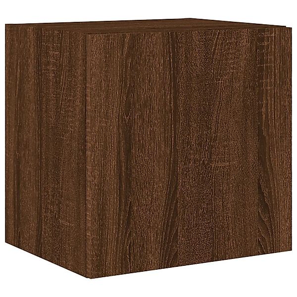 vidaXL TV-Wand TV-Wandschrank mit LED-Leuchten Braun günstig online kaufen