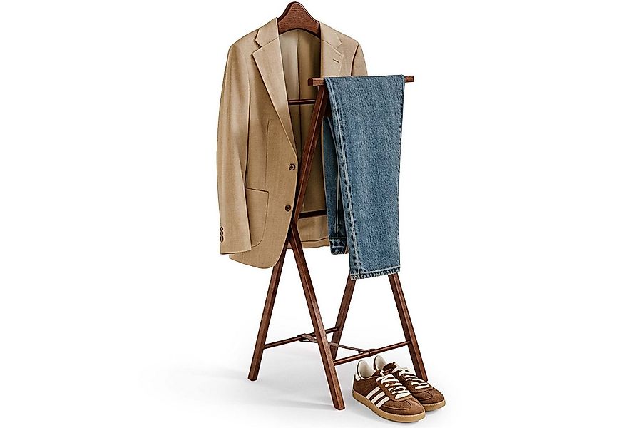 KONSIMO® Herrendiener AGLAS Kleiderbutler, Kleiderständer, Buchenmassivholz günstig online kaufen