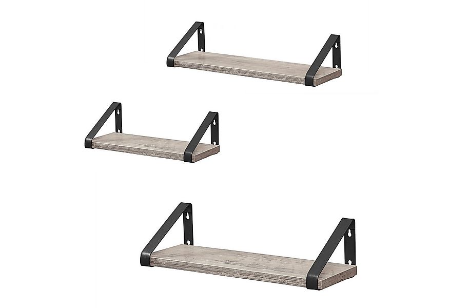 VASAGLE Wandregal Schweberegal, 3er Set, Regalbrett, 2 Montagemöglichkeiten günstig online kaufen